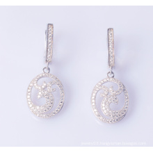 925 Sterling Silver Delicate White CZ Earrings Jewelry